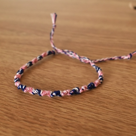 Handmade Jewelry - 10/$25 Blue Rose Woven Bracelet